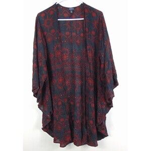 Torrid Georgette Shirttail Kimono Top Women Size 2X Whimsigoth Witchy Open Front
